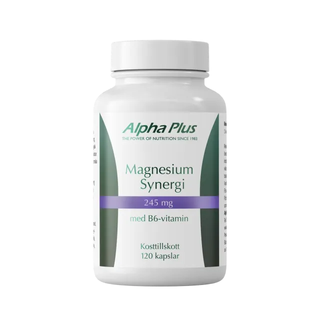 A+ Magnesium Synergi kapsler 120 stk med B6