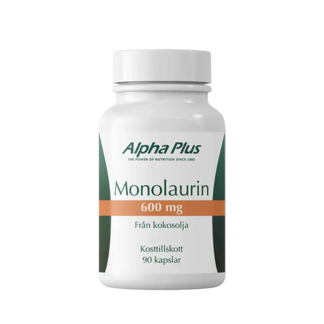 A+ Monolaurin 600 mg kapsler 90 stk kokos