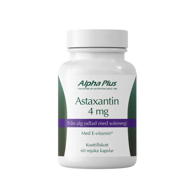 A+ Astaxantin 4 mg 60 kapsler vegansk antioksidant MCT
