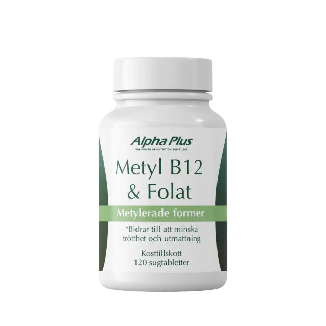 A+ Metyl B12 & Folat sugetabletter 120 stk aktive former